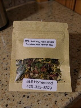 Wild Lettuce & Flower Tea Blend - Natural Herbal Mix (Yellow/Tan Packaging)